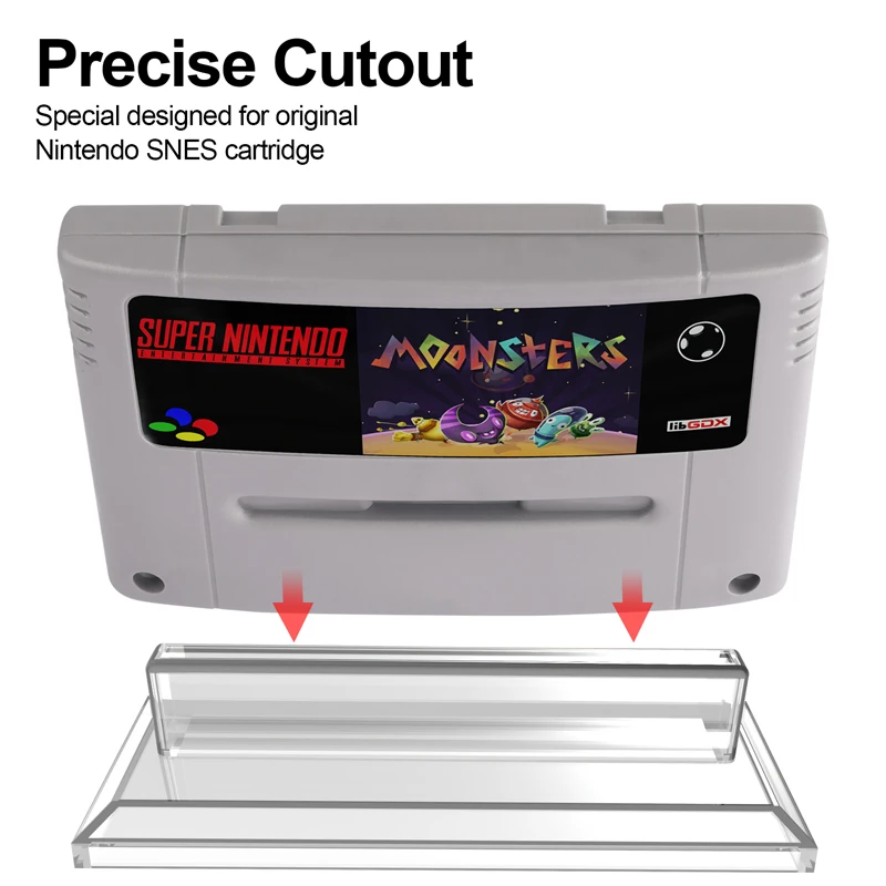 Per SNES Game Cartridge Stand Clear Game Card Display Holder per SNES Game Cartridge Game Card Grip accessori