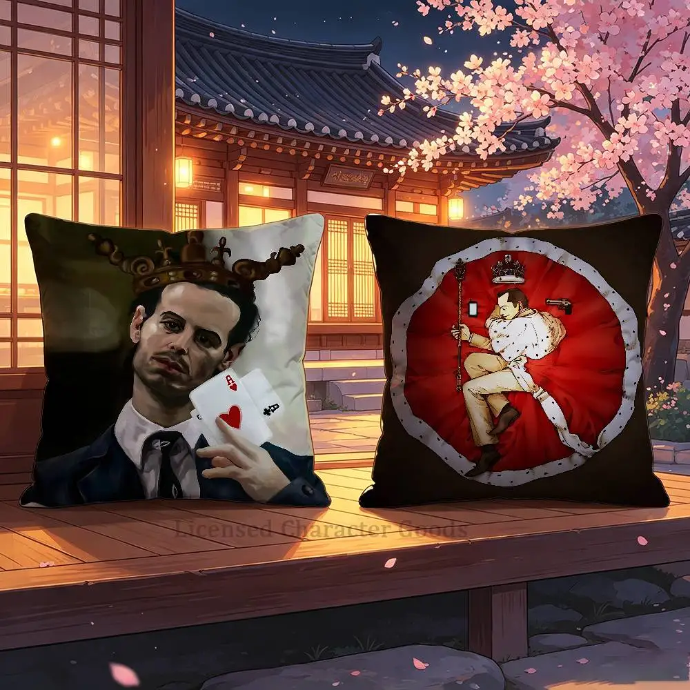 Jim Moriarty Sheriarty S-SherlockS HD Print Square Pillow Cover Polyester Lightweight Customizable for Home Office Sofa Decor