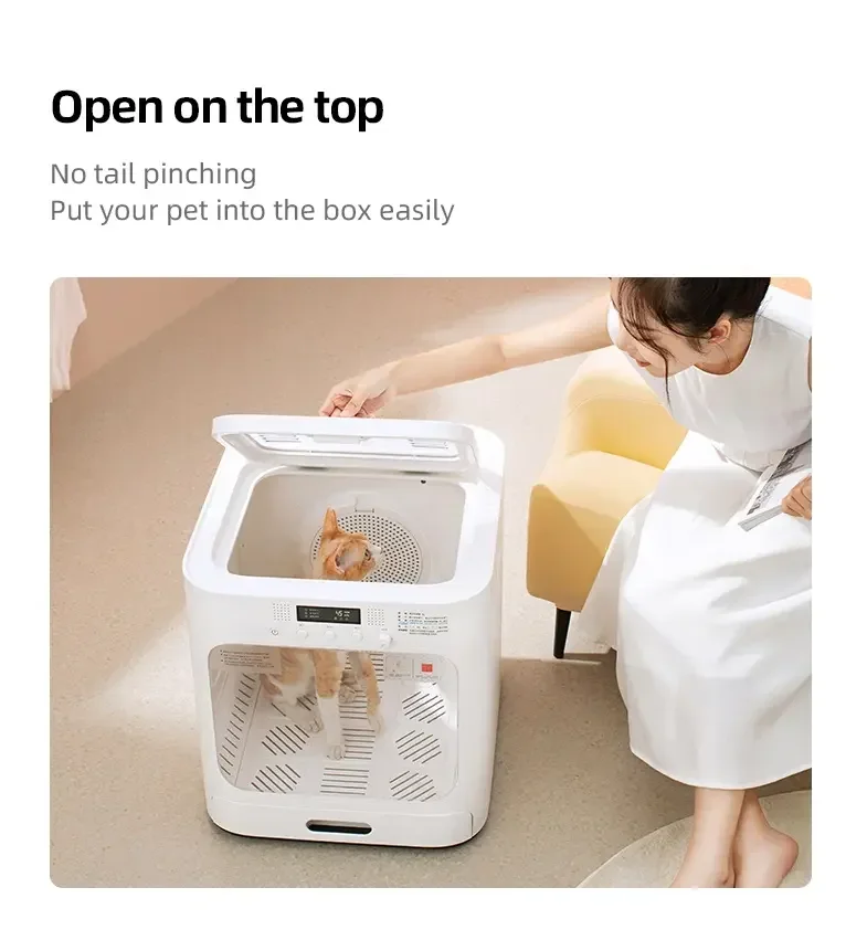 Pet Marvel Intelligent Automatic Pet Dog Cat Hair Drying Box Dryer Machine with In&Out Dual Circulation,constant Temperature
