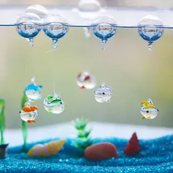 5PCS Glass Luminous Whale Float Ball Fish Tank Float Ball Float Bubble Creative Micro Landscape Decoration Landscape Creation
