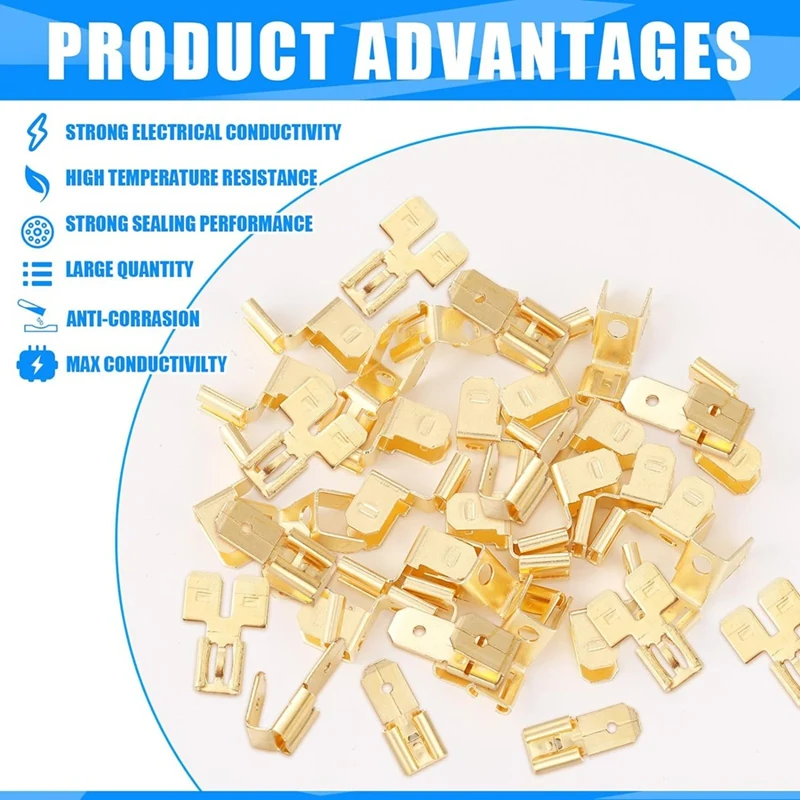 36 Pieces Of Electrical Spade Connectors For Professional Use, DIY Enthusiasts