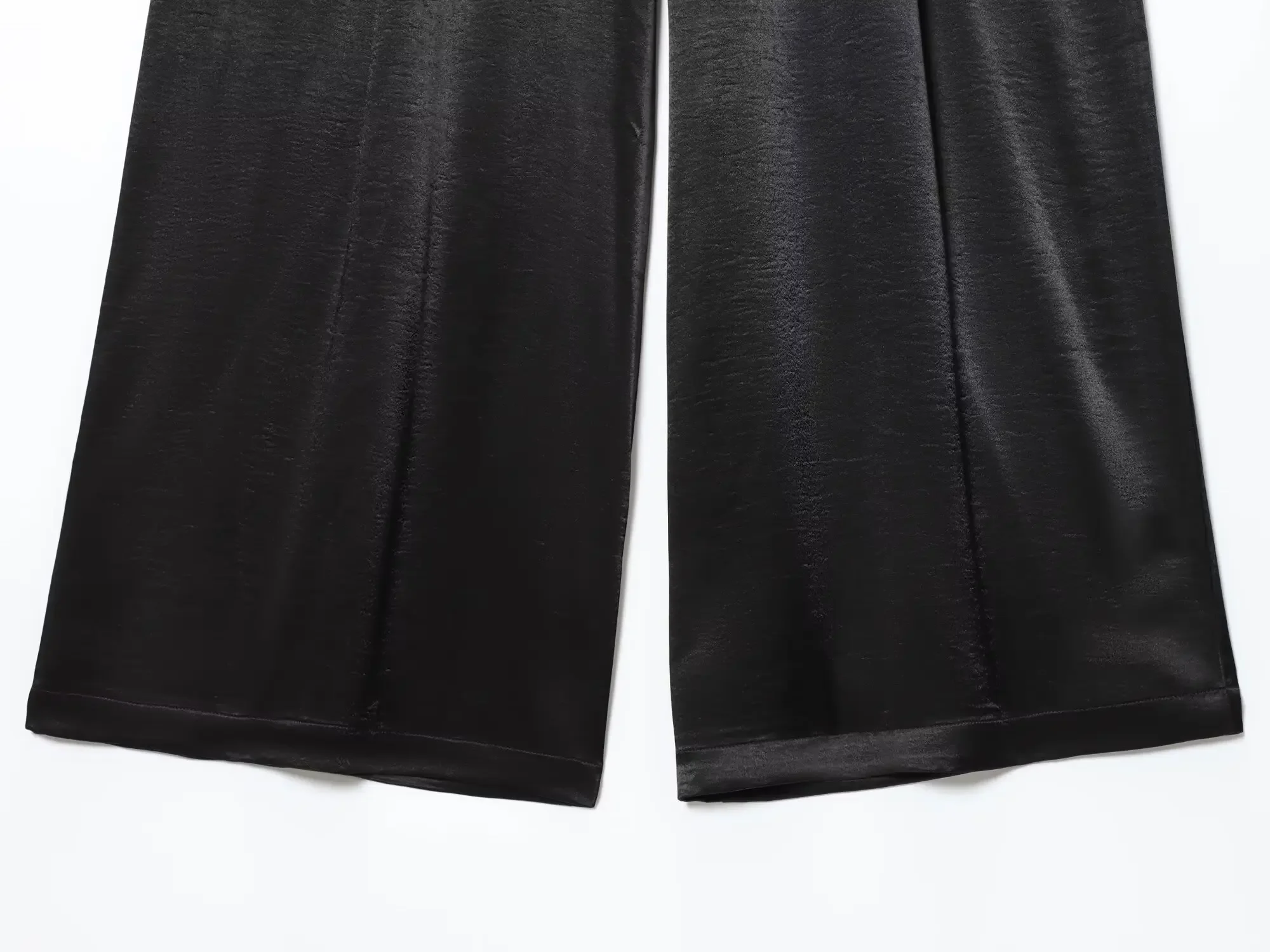 2023 zomer nieuwe dameskleding effen kleur casual chic geplooide decoratie met riem satijnen getextureerde wijde pijpen broek