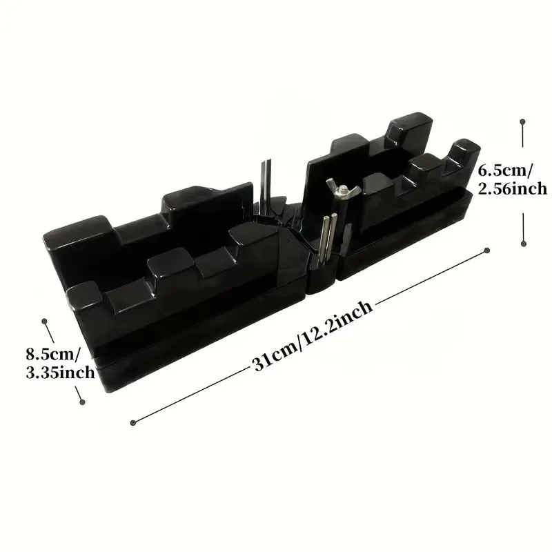 أداة قطع قياس ميتري 2 في 1 منقلة منشار ميتري دقيق 85-180 ° أداة قطع المشطوف لقياس الزوايا، مقياس ميتري باللون الأسود #4