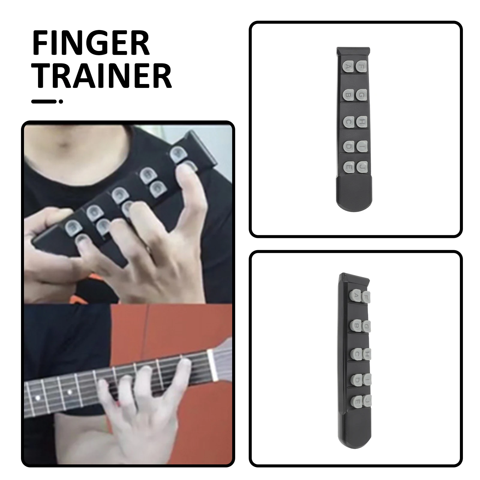 

Instruments Guitar Finger ABS Trainer Strengthener Supplies Left Hand Grid Practice Tool Beginner Black Plastic