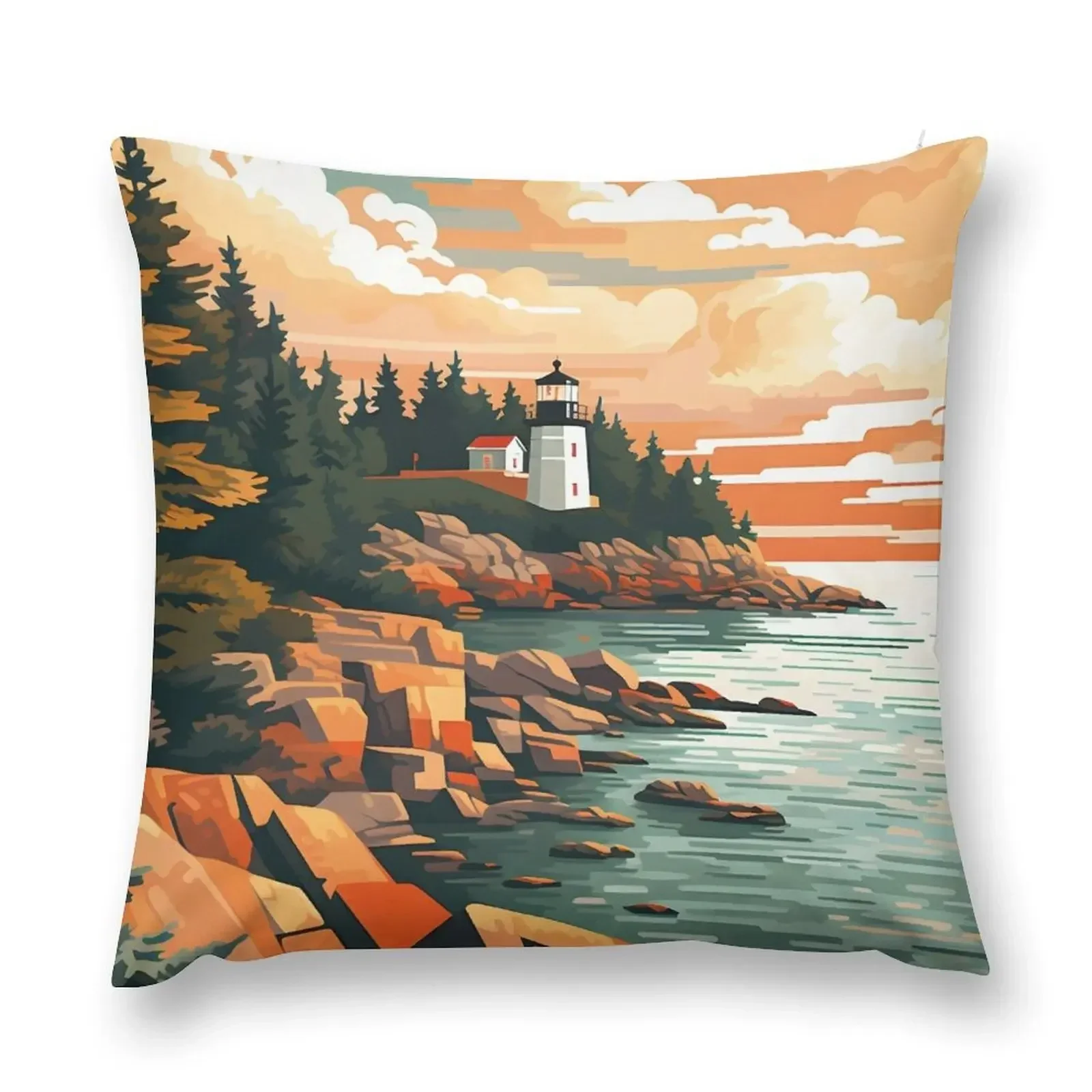 Acadia National Park Throw Pillow Christmas Covers For Cushions Pillowcases home decor items pillow