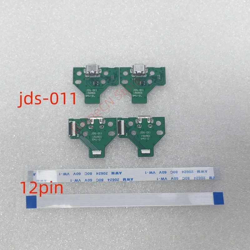

50sets USB Charging Port Power Socket Board with 12Pin Flex Cable JDS 011 Connector for PS4 Joystick Controller