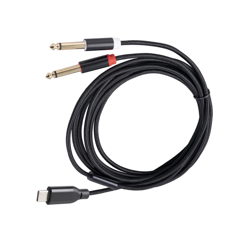 Type C to 6.35mm Cable Durability Build and AntiOxidation USB C to 6.35mm 1/4inch TRS Cable for Speaker Amplifiers 41QA