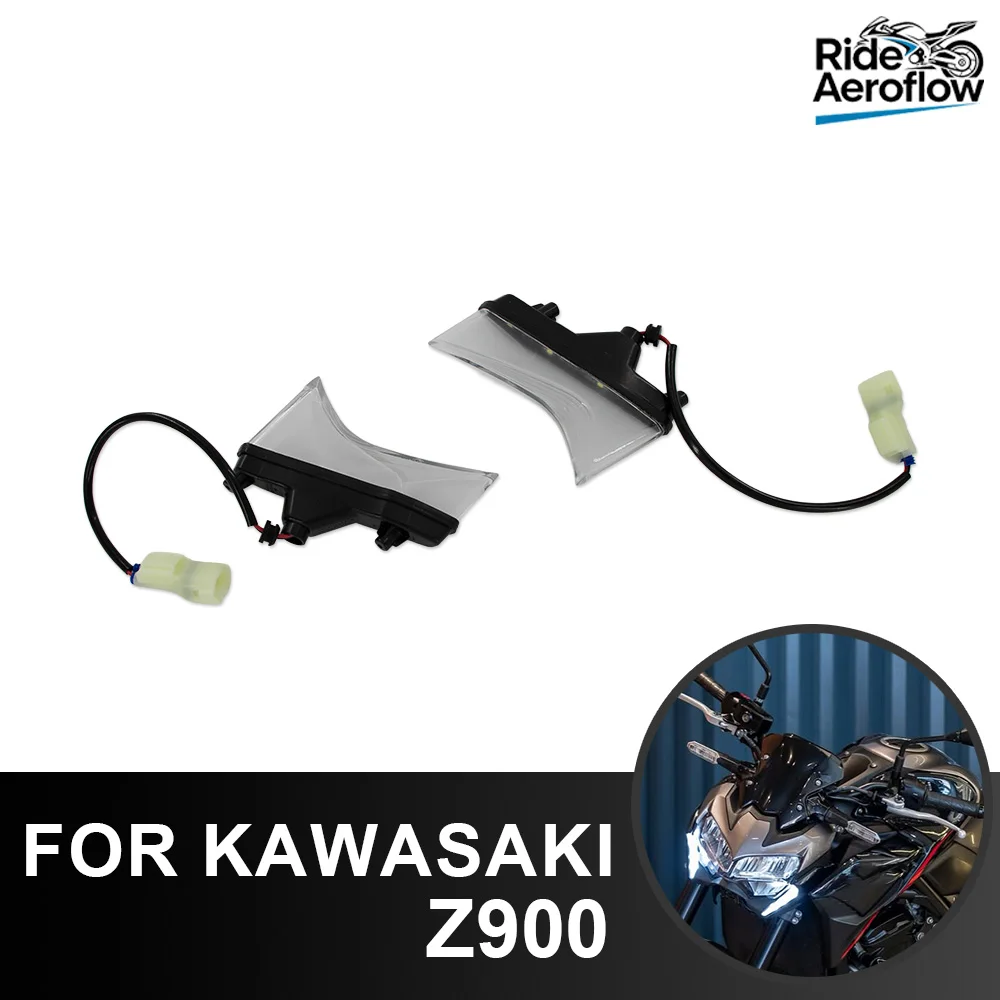 

Передние дневные ходовые огни для мотоцикла, светодиодный декоративный корпус фары в сборе с указателем поворота для Kawasaki Z900 2020-2024