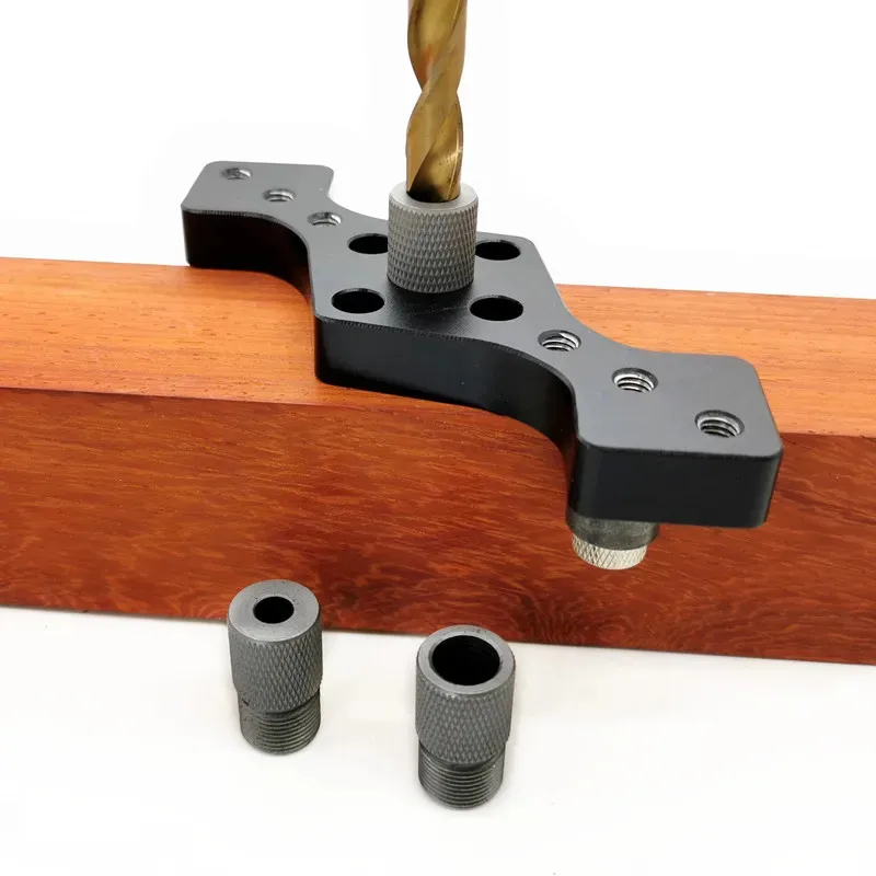 Vertical Pocket Hole Jig 6/8/10mm 3-Hole Self Centering Drill Guide Positioner