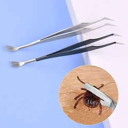 1PC Dual Ended Pets Tick Removal Tool Flea Tweezers Lice Clip Dog Tick Ease Remover Stainless Steel Sanitary Cleaning Accessory