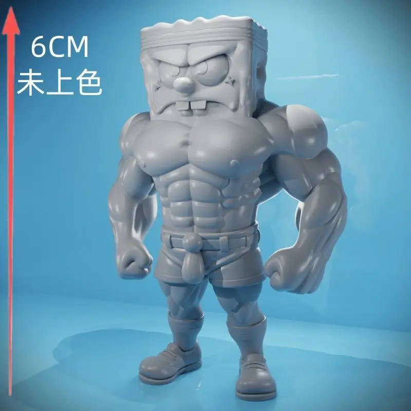

Hot Sale SpongeBob Patrick Squidward GK Unpainted Figure High Precision 3D Model Desk Decor Birthday Gift for Modelers Fans