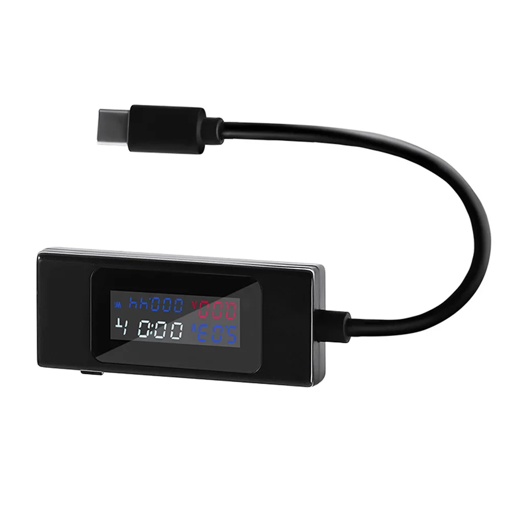 

1pc KWS-065C USB-C Tester Real-Time Voltage/Current Monitor Fast Charging Support Multi-function LCD Display
