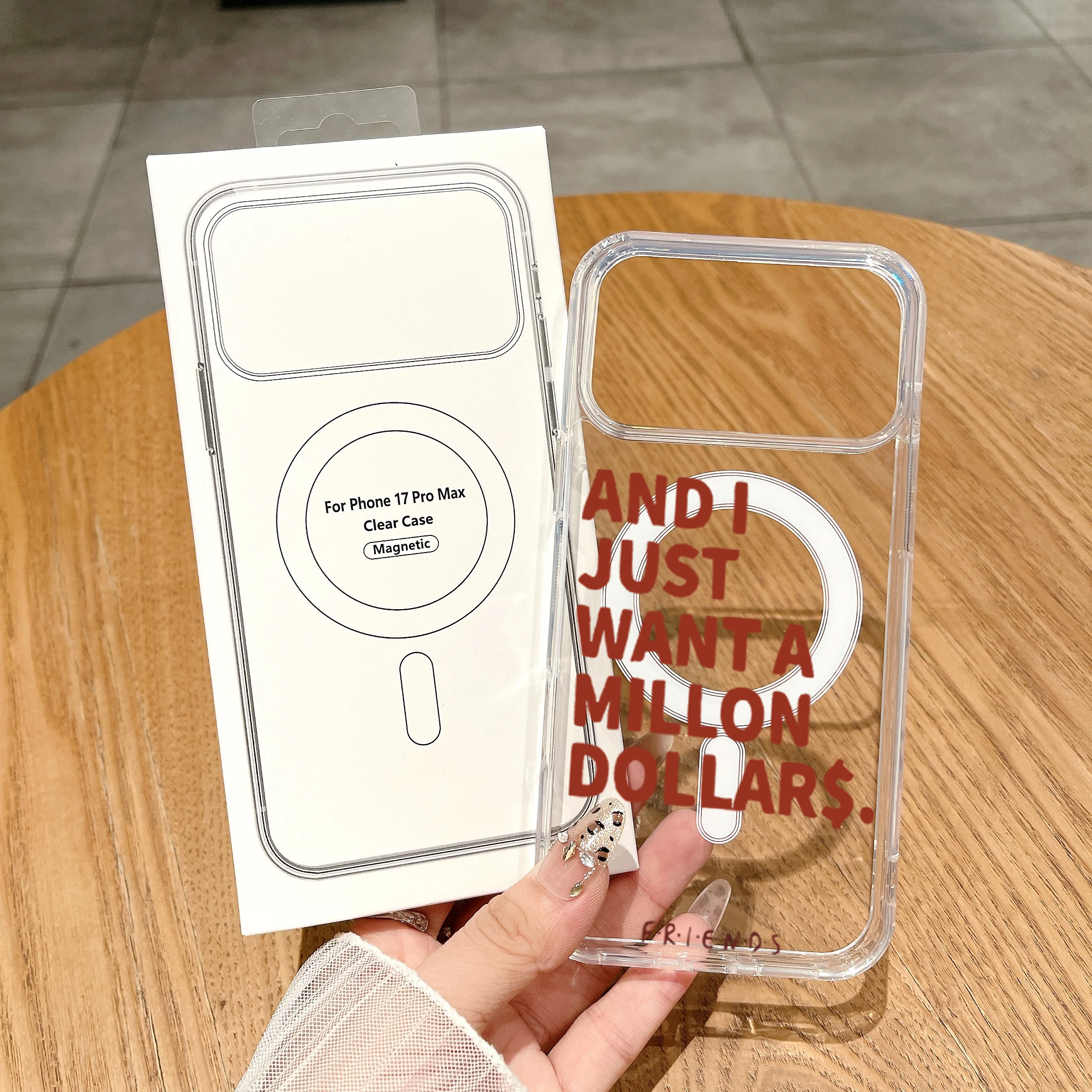 Fashion Abstract Quotes Case For iPhone 17 Pro 16 15 14 Pro Max 13 12 11 Pro 7 8 Plus XS For Magsafe ShockProof Clear TPU Funda view 6