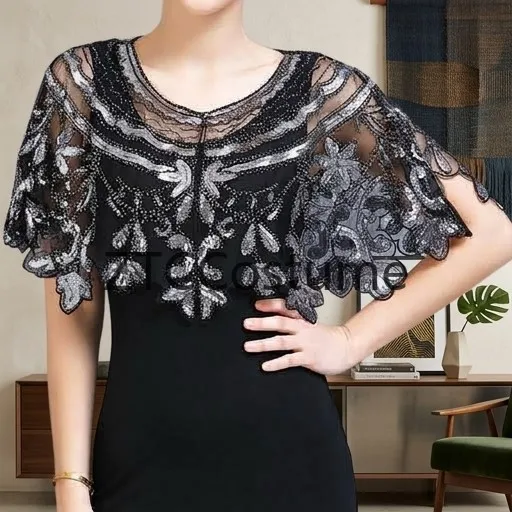Vintage 1920s Flapper Dress wi - Evening Gown ulasan dan harga