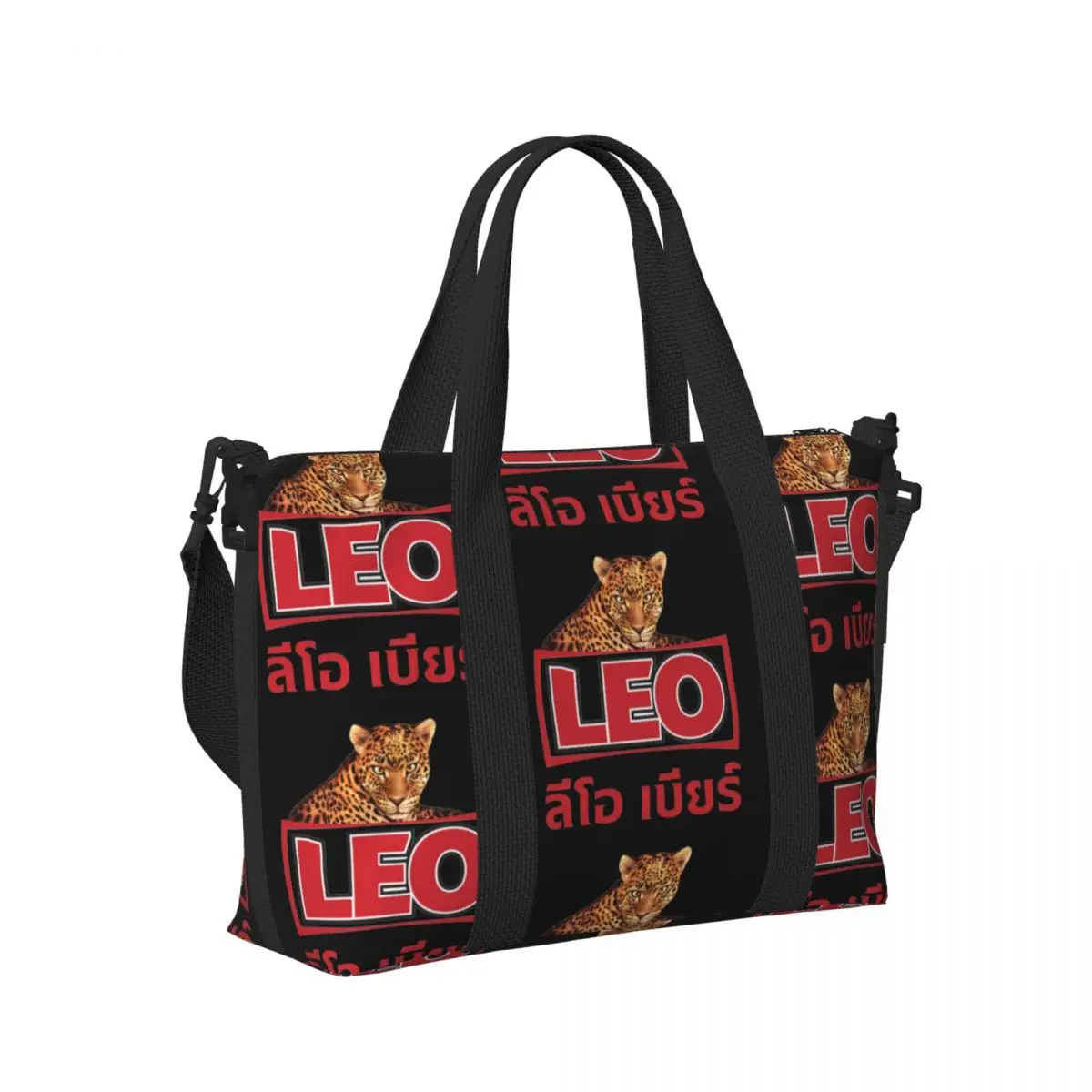 

Leo Beer Bangkok Beach Travel Bag Large Capacity Tote Bags for Gym Sport Women Shopping Duffle Shoulder Bag