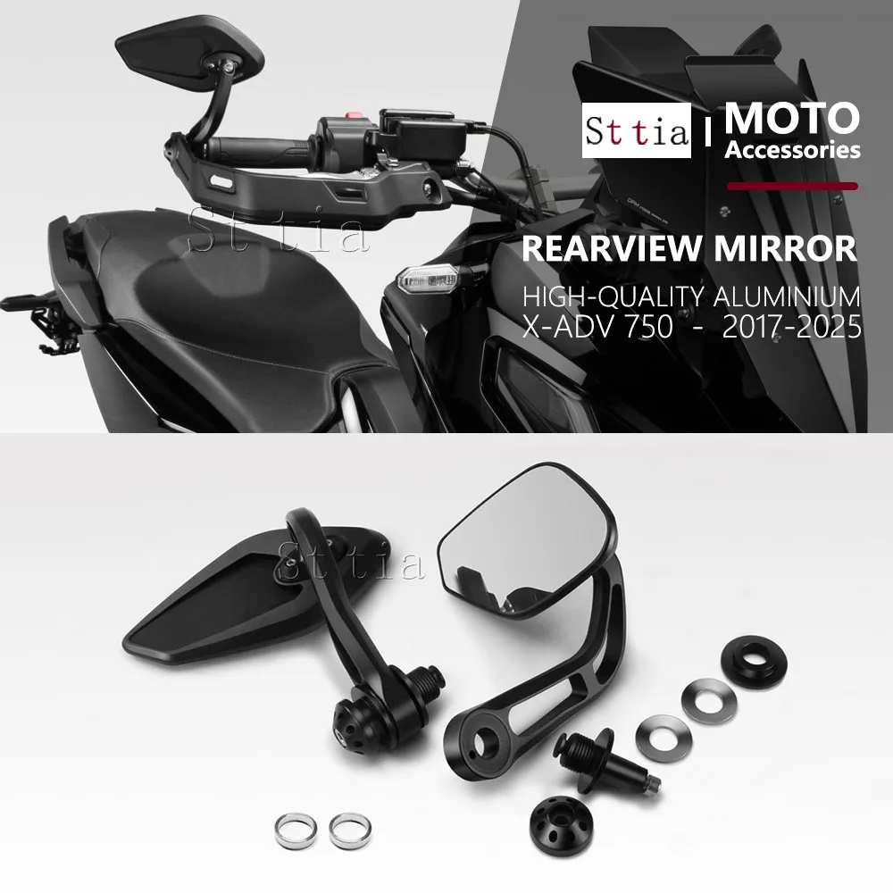 دراجة نارية جديدة لهوندا XADV 750 XADV 750 X-ADV 750 2017 - 2025 مرآة الرؤية الخلفية الجانبية المقود نهاية المرايا عدة