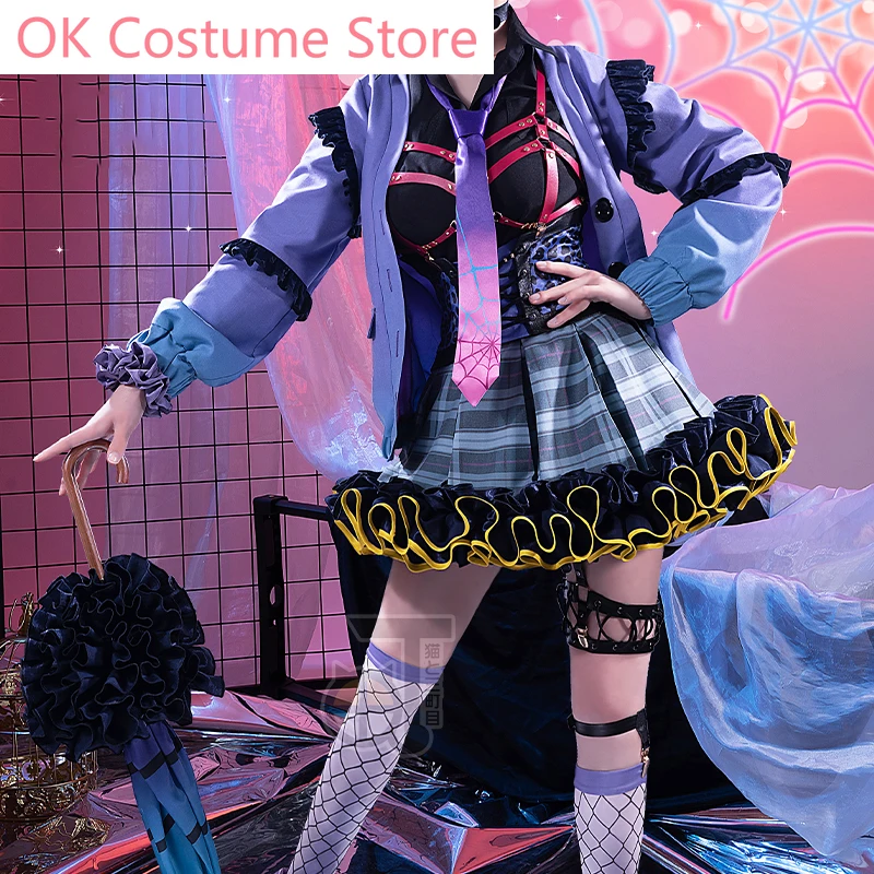 Anime! Vtuber Nijisanji XSOLEIL Meloco Kyoran Game Suit Elegant Lovely Cosplay Costume Halloween Party Outfit Women