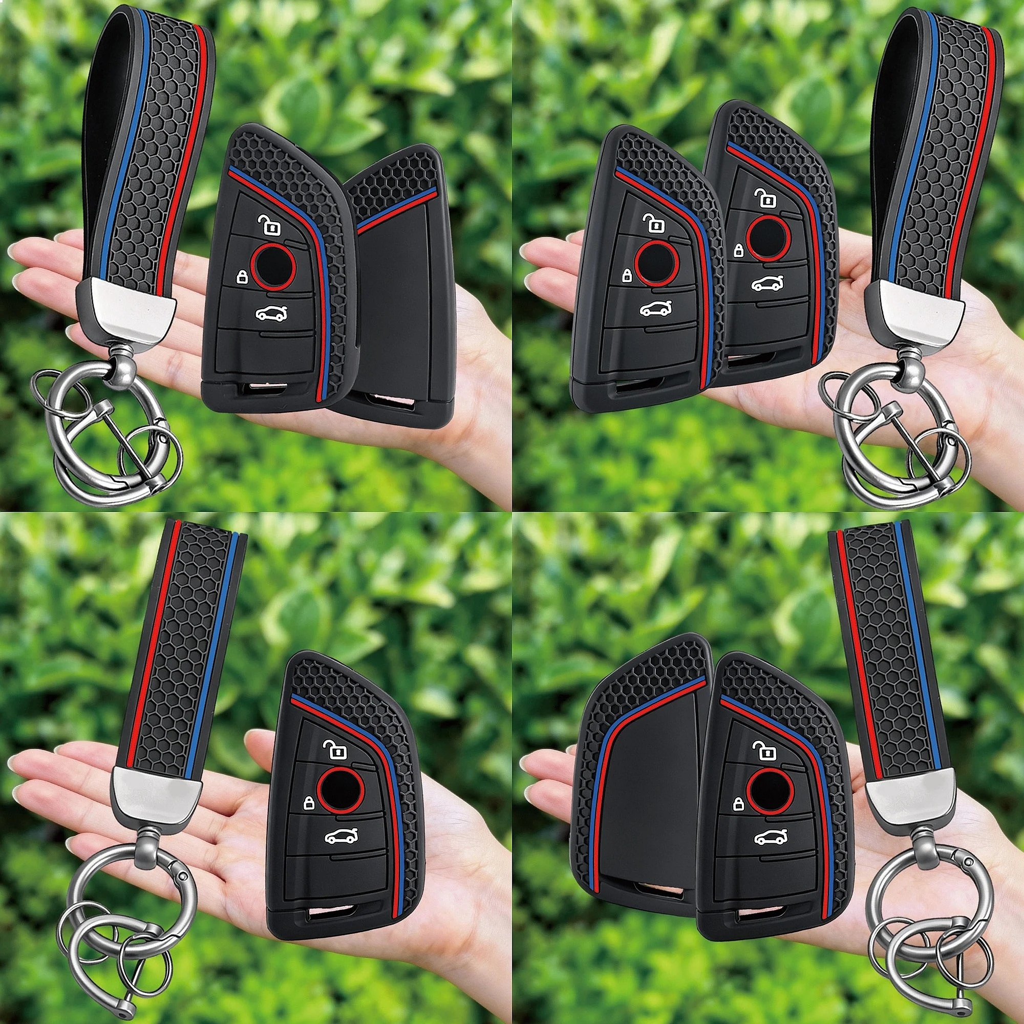 Silicone Car Key Fob Cover Case for BMW F48 F46 F10 F20 F30 X1 X2 X3 X4 X5 X6 Z4 1 2 3 4 5 6 7 Series Auto Key Shell