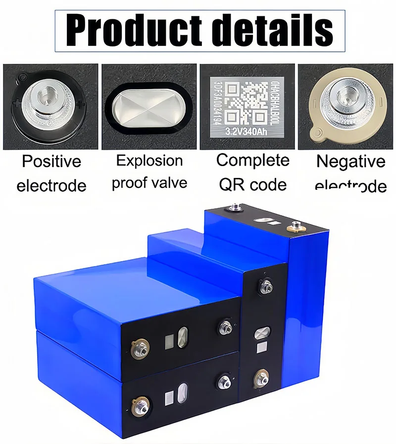 بطارية Lifepo4 جديدة من الدرجة A 3.2 فولت 340 أمبير لتقوم بها بنفسك 12 فولت 24 فولت 48 فولت مناسبة للقارب RV مركبات التخييم 3C بطارية قابلة للشحن شحنة الاتحاد الأوروبي #3