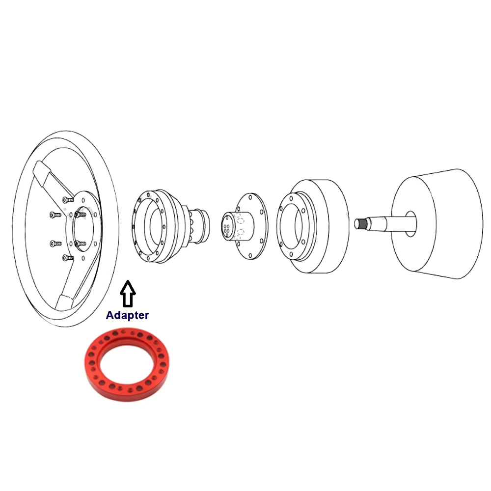 New Steering Wheel HUB 1/2 INCH Spacer Steering Wheel Hub Boss Kit Adapter Spacer 13mm 24Hole Car Steering Wheel Adapter Plate