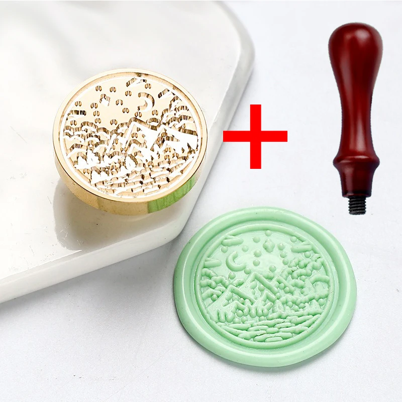 Sealing wax for seal signal stamp for surgut wax seal sealing stamp head  wax clearstamp flower Sealing  stamps Replace Head