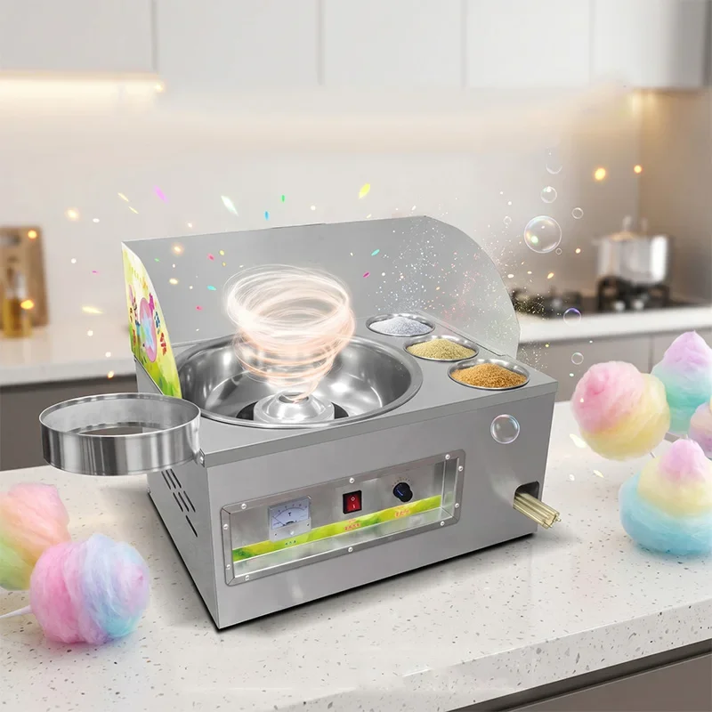 Commercial Decorative Cotton Candy Machine, Flower-Shaped Cotton Candy, DIY Cotton Candy Machine, Amusement Park Snacks for Kids