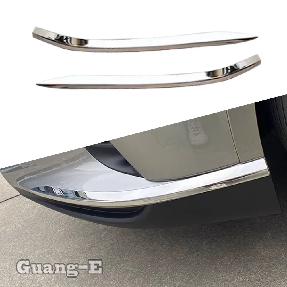 For Lexus RX 350 350h 450h+ 500h 2022 2023 2024 Stainless Steel Car Front Bumper Corner Trim Cover Trim 2Pcs Eyebrow Accessories