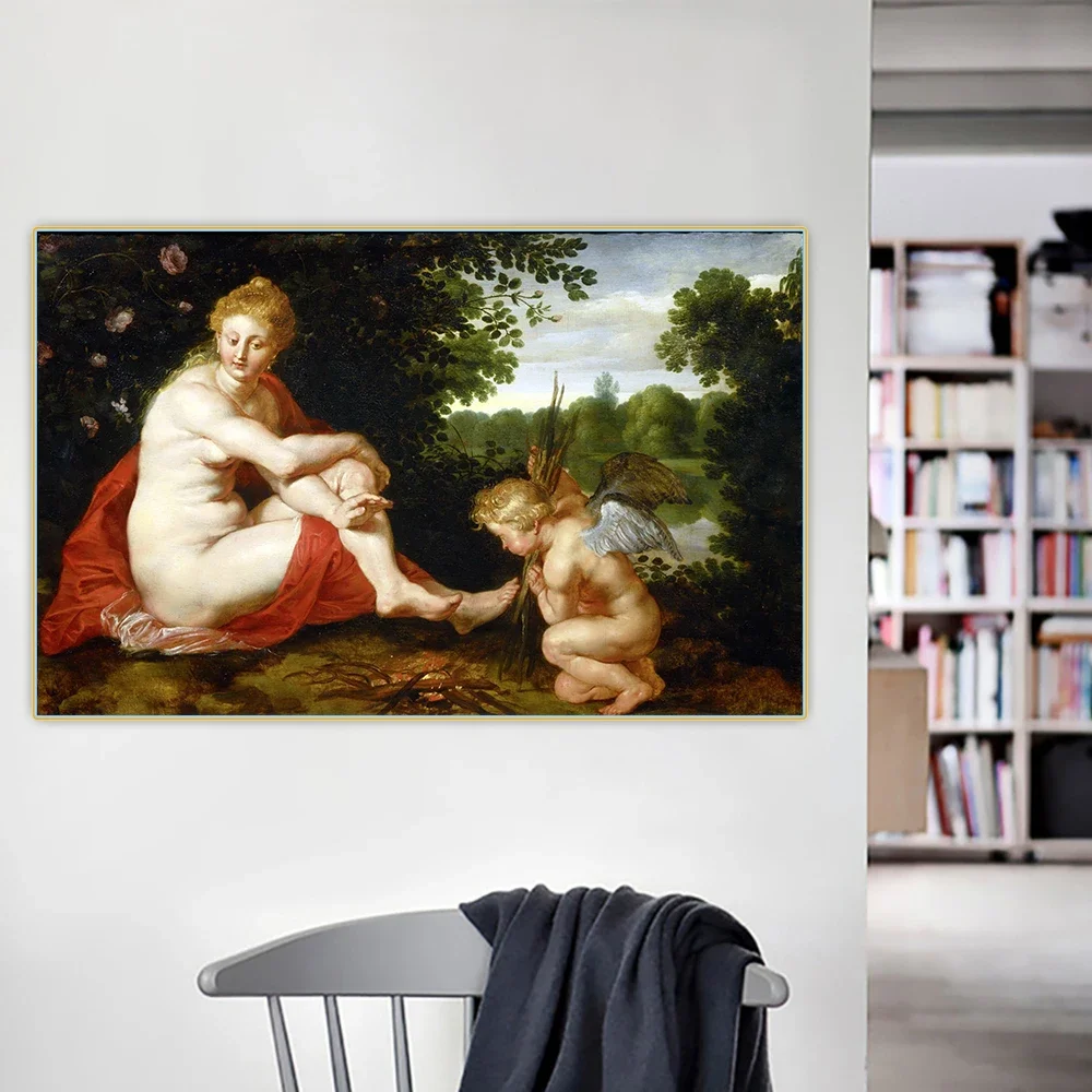 Citon Peter Paul Rubens《Without wine,Bacchus,Venus and Cenere》Canvas Oil Painting Decorative Picture Wall Decor Home Decoration