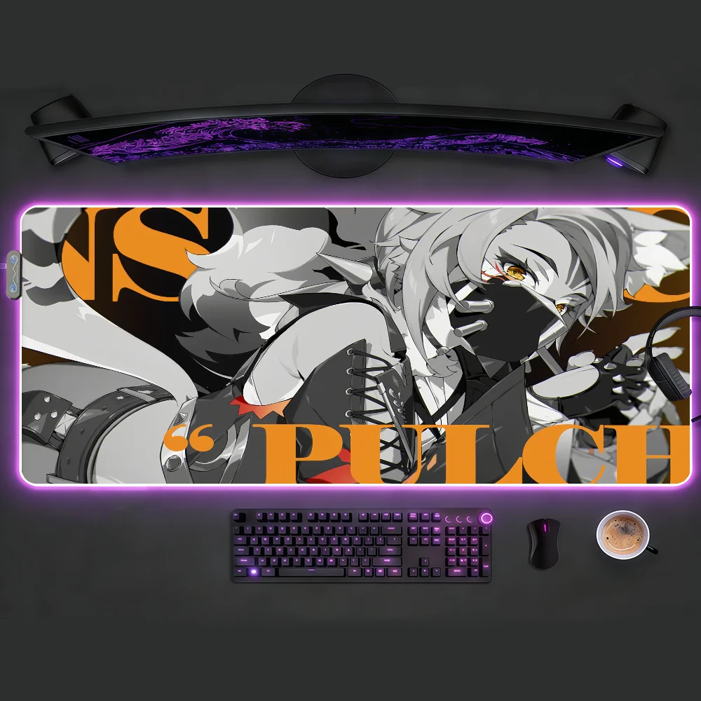 ZZZ Gaming Pulchra Fellini Mouse Pad LED Table Pads Backlit Non-slip Rubber Desktop XXL RGB Desk Mats Surface Waterproof — ZZZ