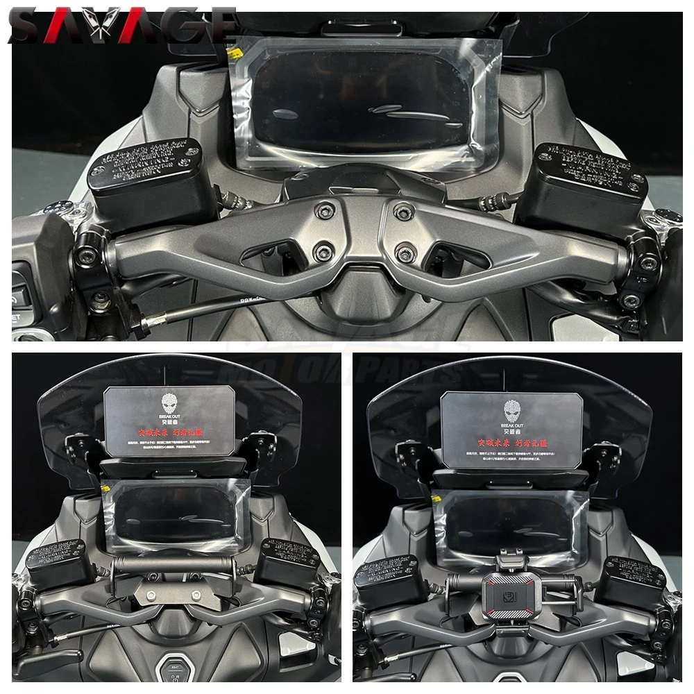 TMAX560 داش استقرار مكافحة الاهتزاز قوس لياماها T-MAX 560 XP560 التكنولوجيا ماكس 2 دبابيس مساعد 12 فولت منفذ موصل الطاقة