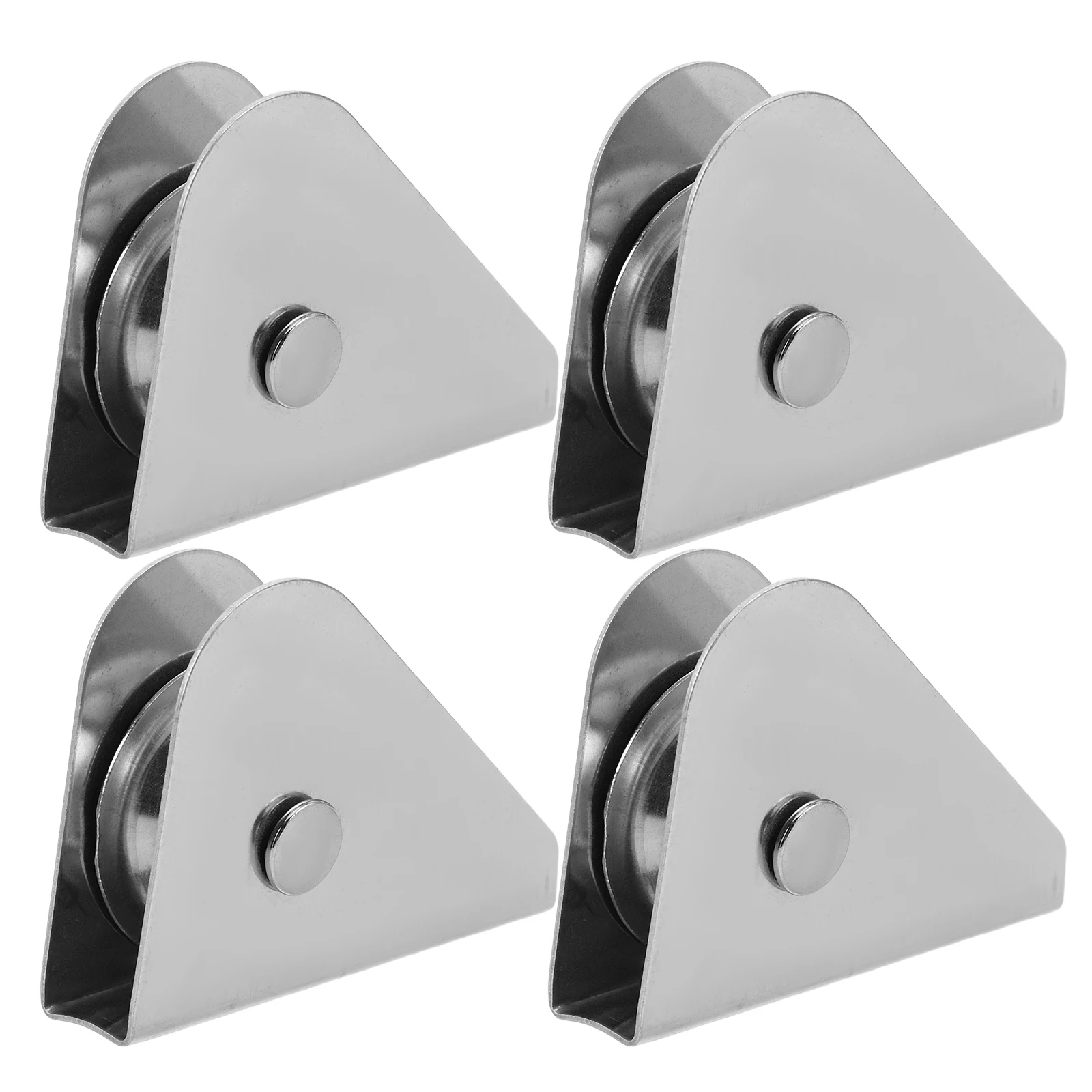 

4 Pcs Flag Pole Pulley Accessories Poles and Parts for System Replacement Triangle