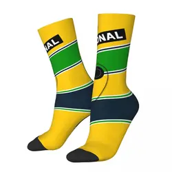 Ayrton Senna Legend Of Racing Accessories Socks Sweat Absorbing Graphic Middle Tube Socks Cotton for Women Men Small Gifts