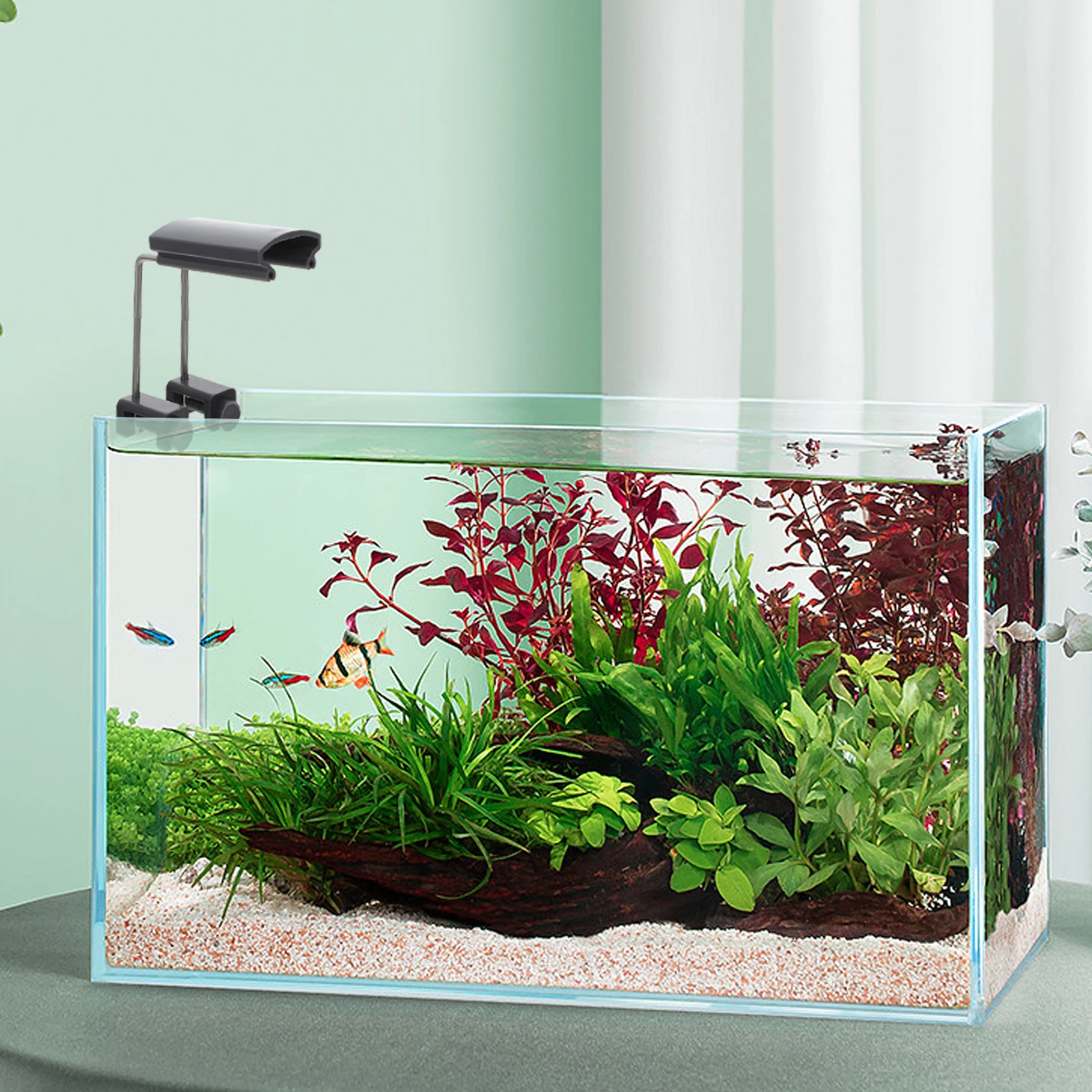 2 قطعة دعامة إضاءة لخزان الأسماك تحمل قوي من البلاستيك حامل مصباح النبات المائي ملحقات حوض السمك ملحقات خزان الأسماك