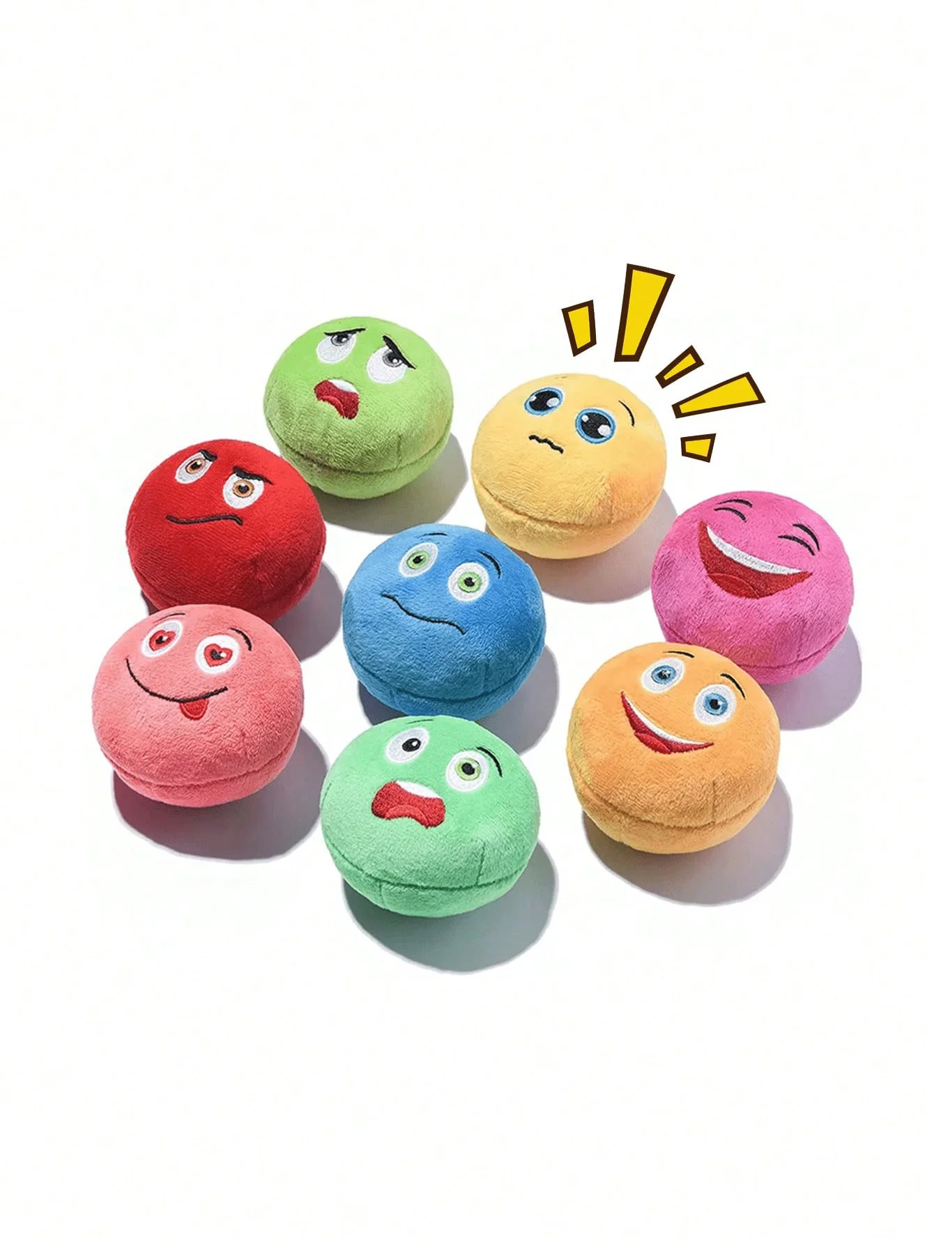 1/2 Squeaking Dog Toy, Soft Filled Plush Ball with Sound Generator, Interactive Food Picking Game, Suitable for Puppies, Small A
