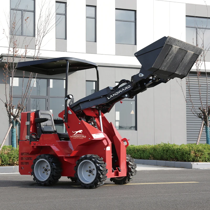 Wholesale EPA EURO5 Mini Skid Steer Loader 300kg Small Wheel Loader 0.8 Ton China Hot Sale Mini Skid Loader Customized