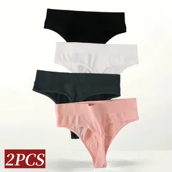 2 unids/set bragas de mujer Conjunto de bragas moldeadoras de cintura alta, tangas sexis, ropa interior femenina, ropa interior de Fitness, íntima sin costuras