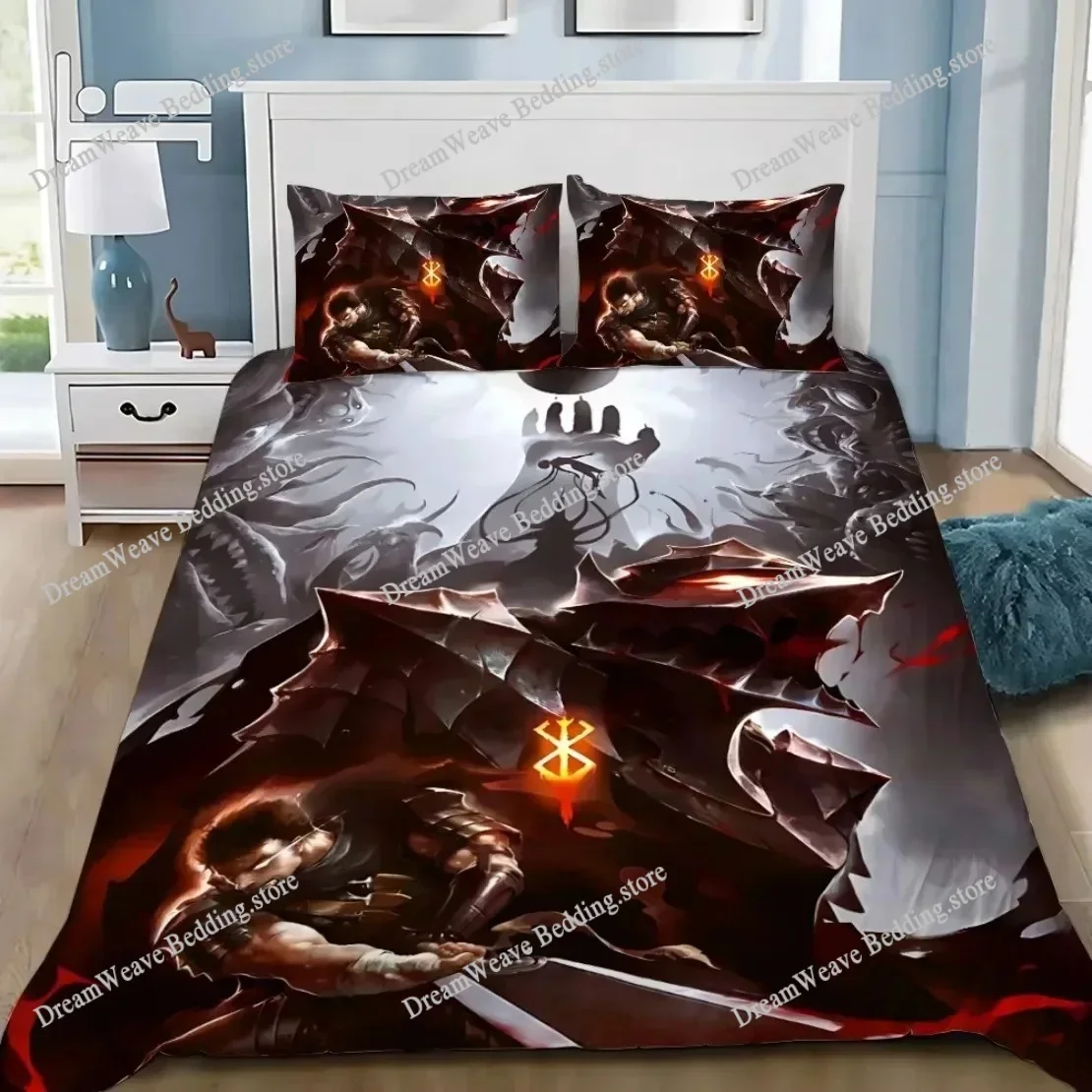 Fashion 3D Print Anime Bed Sheet Berserk Bedding Set Single Twin Full Queen King Size Bed Set Adult Kid Bedroom Duvet Cover Sets