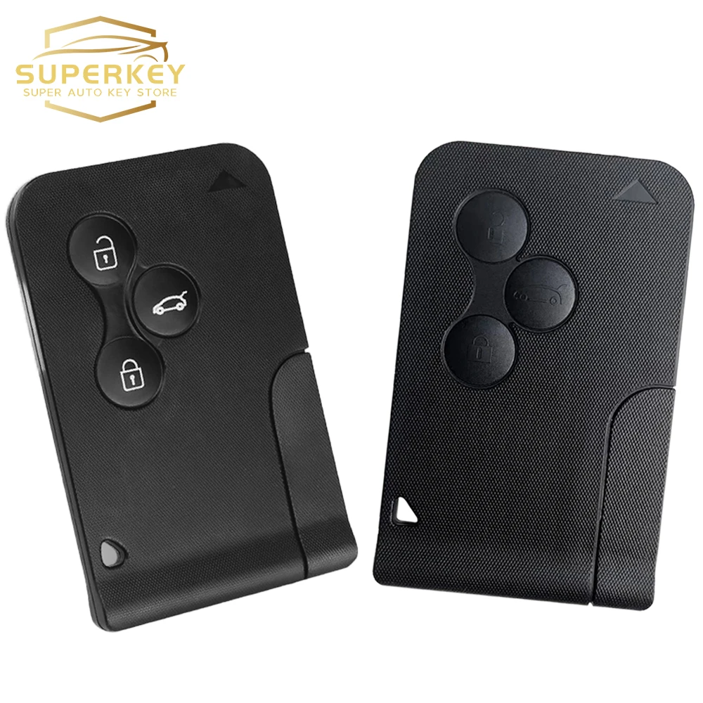 SUPERKEY-Cartão Remoto Chave Shell Case, Capa para 2003, 2004, 2005, 2006, 2007, 2008, Renault Megane II, Scenic II, Grand Scenic II, Koleos