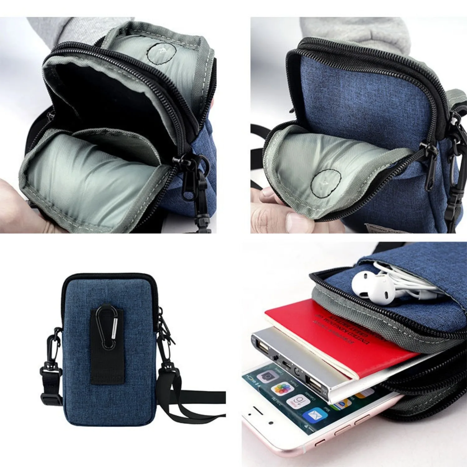 New men's bag High quality men's messenger mini shoulder multi-function mobile phone bag outdoor sports bag