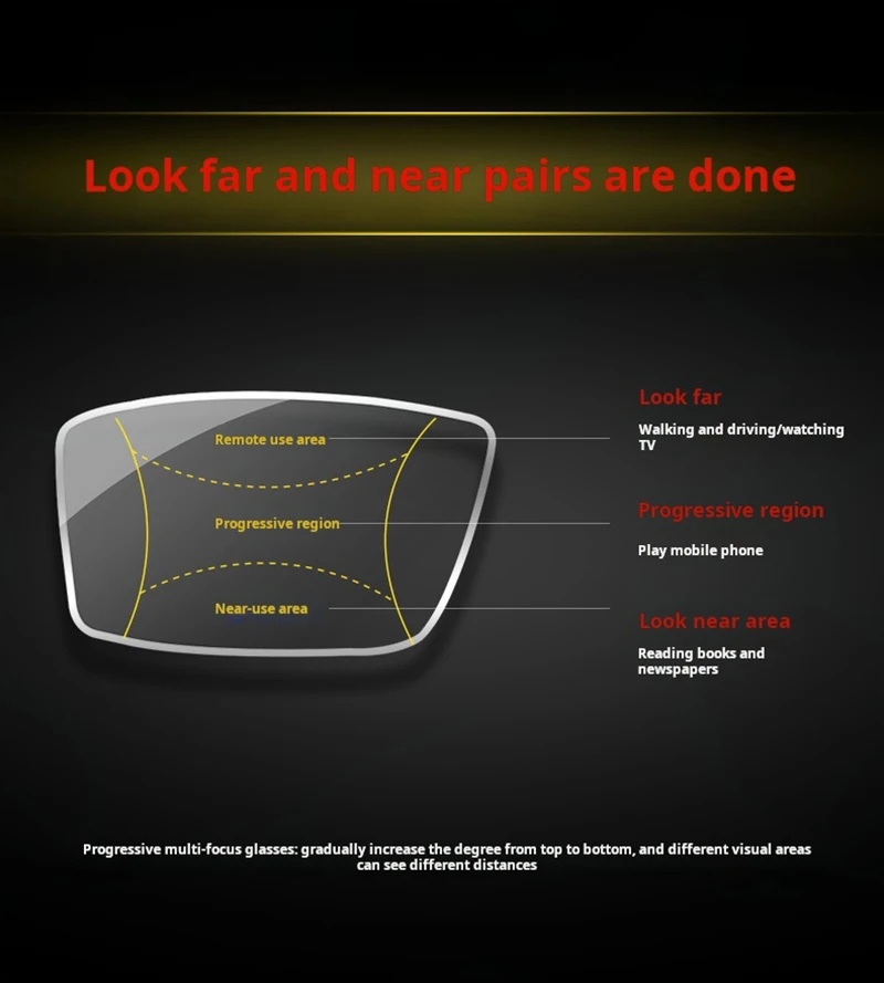 Progressive Multifocal Reading Glasses Men Women Half Frame Business Photochromic Glasses Anti-blue Light Eyeglasses