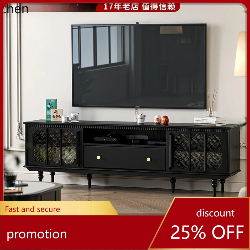 

Низкий телевизионный шкаф HT в стиле ретро, комбинация с журнальным столиком для гостиной, новая высококачественная мебель для дома из массива дерева.