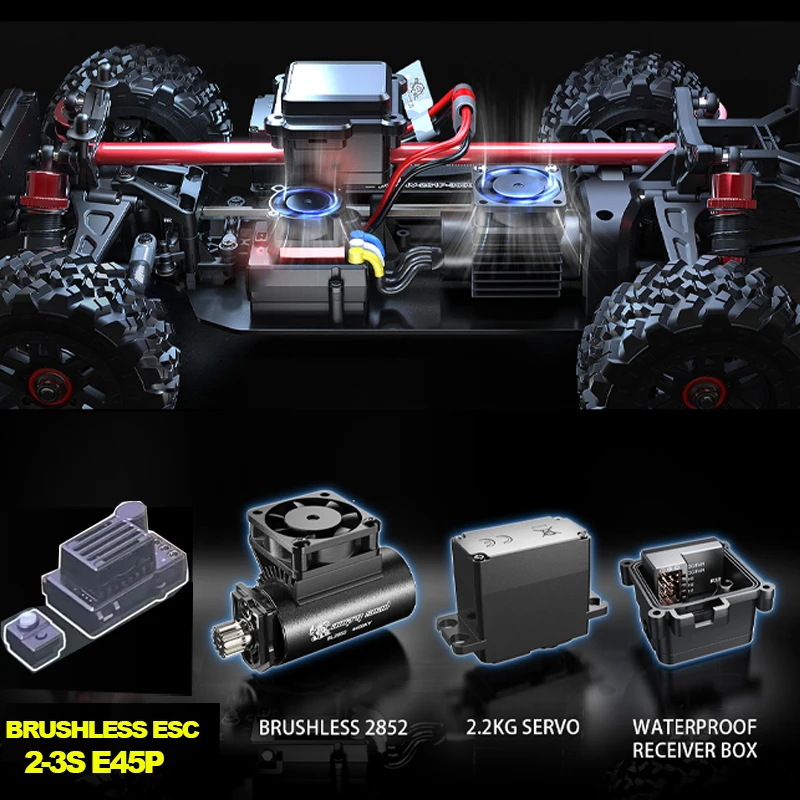 Hyper Go-MJX 14209 14210 V2.0 Carro de brinquedo de controle remoto, 1:14 Carro RC, 75 km, h, Sem escova, 2.4G, Controle remoto, 4WD, Corrida Off-Road, RC, Elétrico, passatempo Truck