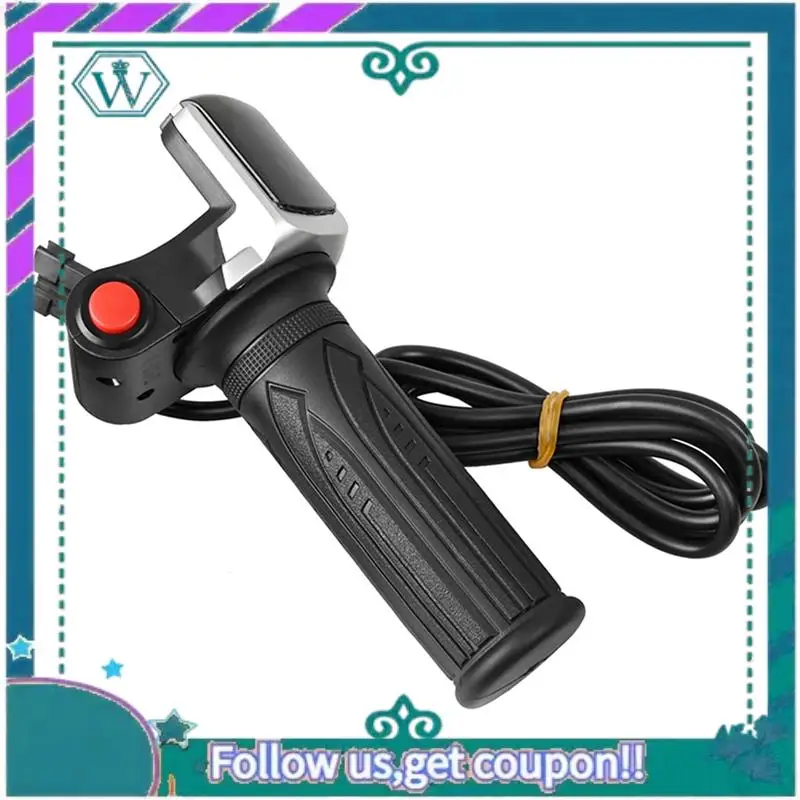 

AA92-Universal Electric Bike Throttle With LCD Display Handle Throttle For 36V Twist Throttle Scooter E-Bike Parts