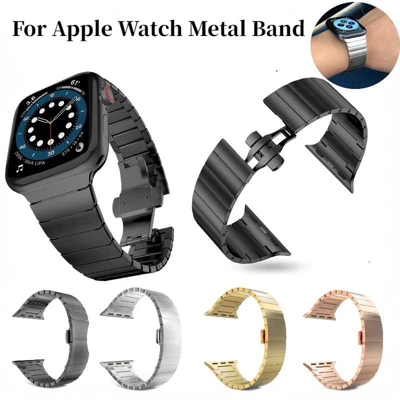 

Metal Band For Apple Watch Ultra 10 9 8 7 45mm 41mm 42mm 46mm Stainless Steel Bracelet Wristband iWatch 6 5 4SE 44mm 40mm Correa