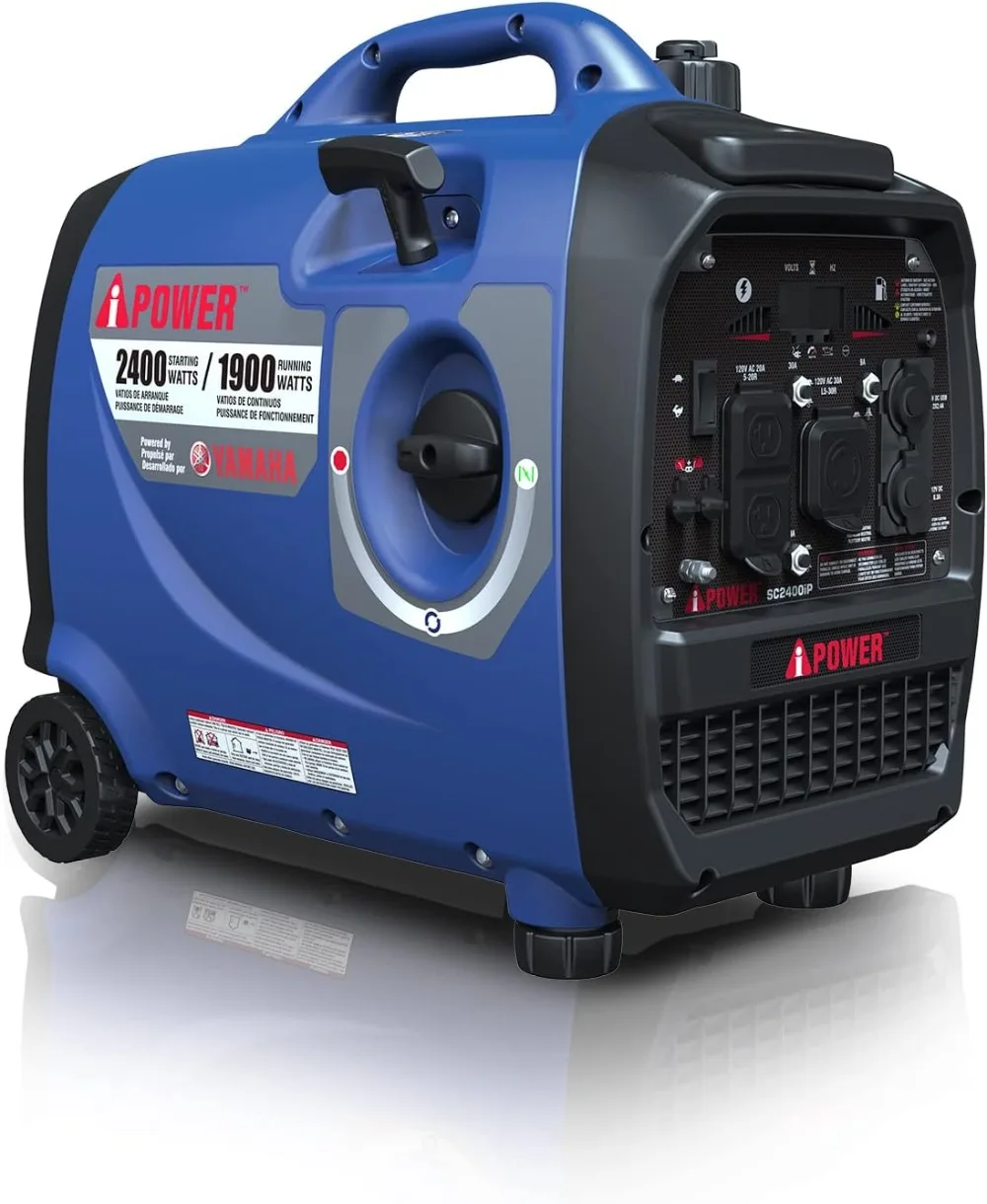 Portable Inverter Generator, 2400W Ultra-Quiet Powered By Yamaha Engine RV Ready, Ultra Lightweight for Backup Home Use