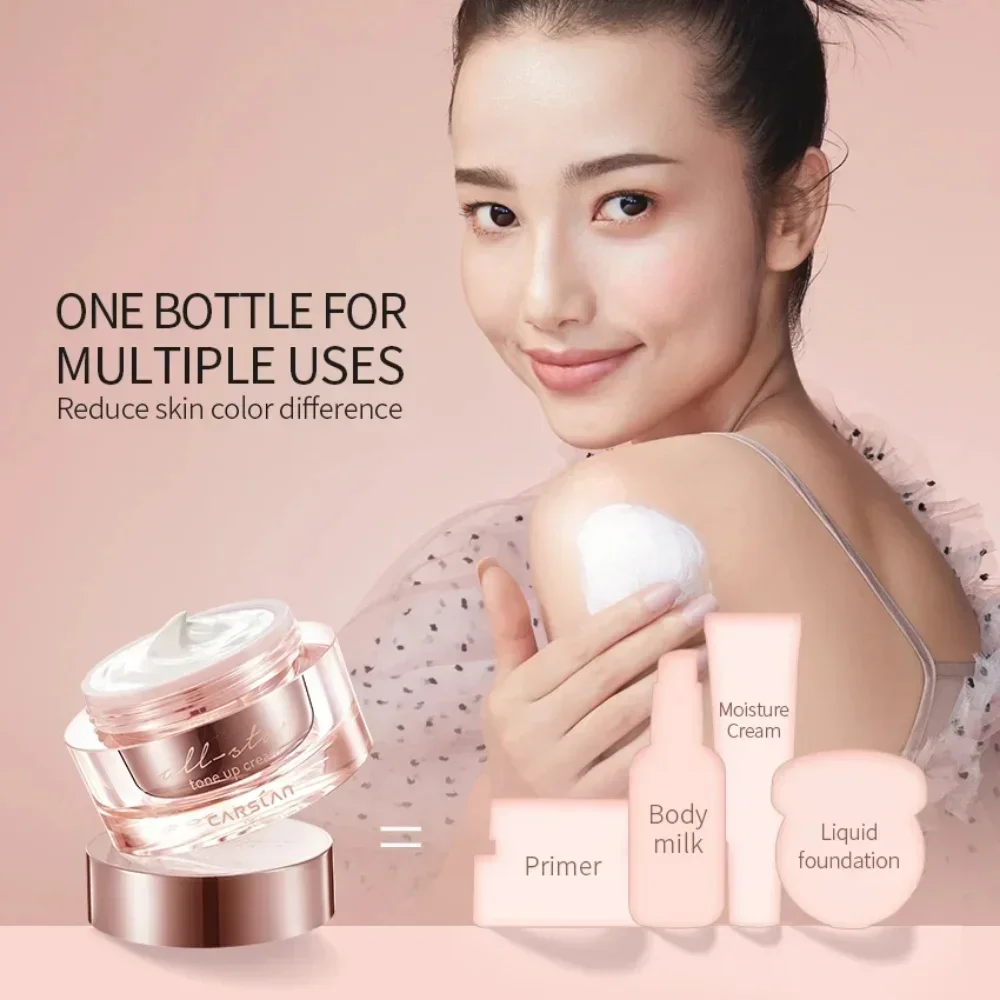 ของแท้ CARSLAN Tong-up Cream Face Foundation Makeup Primer Whitening Dress Cream Hydrating Moisture กันน้ำ