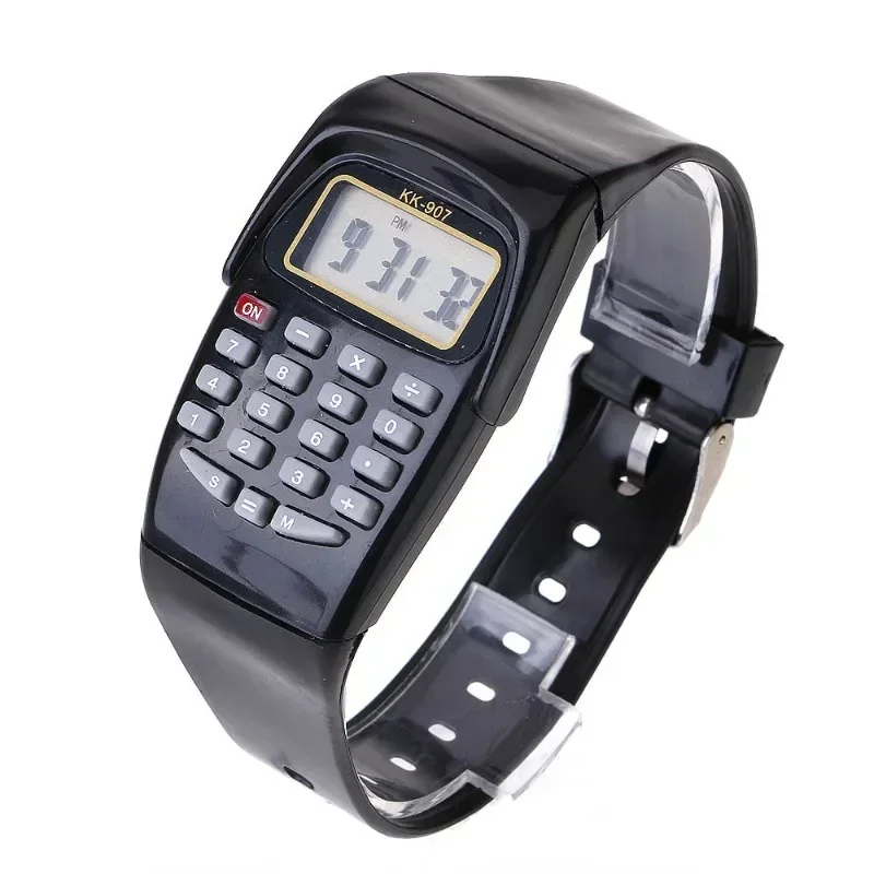 Calcolatrice elettronica per bambini data in Silicone tastiera multiuso orologio da polso Mini calcolatrice