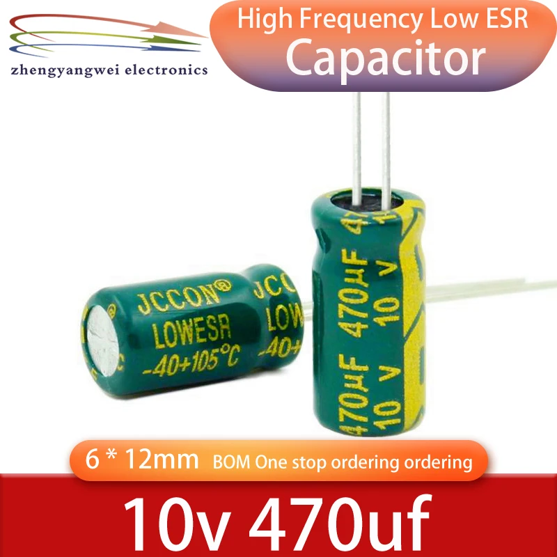 

50PCS 10v470uf 6x12 470UF 10V 105C ° high-frequency low resistance electrolytic capacitors