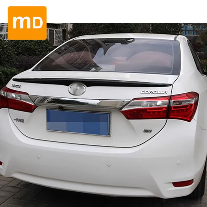 Glossy Black Spoiler Wing For 2014 Toyota Corolla Levin Modification Spoiler Top Wings Black Body Kit Car Accessories Upgrade