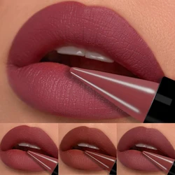15 Colors Lipstick Waterproof Sexy Red Matte Contour Tint Lipstic Pen Long-lasting Lipliner Pen Non-stick Cup Lip Makeup for Wom